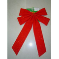 Red Glittery Christmas Bow w/ 4 Loops (41 Cmx30 Cmx7 Cm)